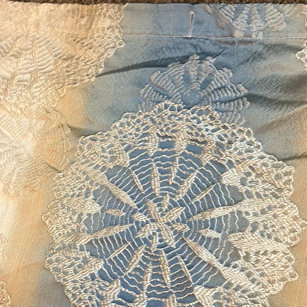 Beach blue beige tan sky bathroom curtain home decor large long embroidered